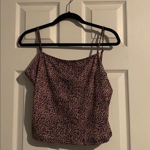 SHEIN women’s cropped cheetah print tank size XL.